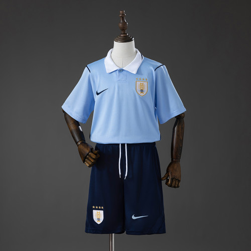 Kids Uruguay Home Jersey 2026 World Cup Football Kit Soccer Shirt