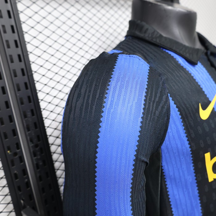 Player Version Inter Milan Home Jersey 2026-2027 Long Sleeves Football Kit Soccer Shirt