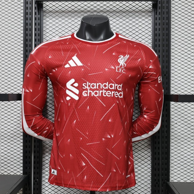 Player Version Liver Home Jersey 2026-2027 Long Sleeves Football Kit Soccer Shirt