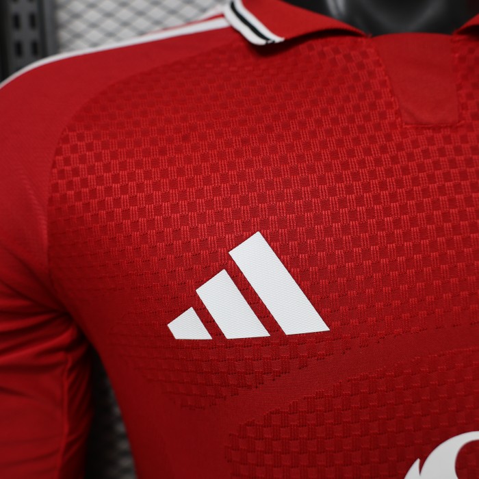 Player Version Man United Home Jersey 2026-2027 Long Sleeves Football Kit Soccer Shirt