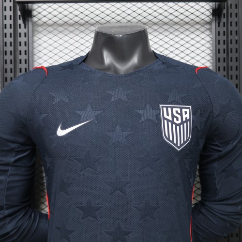 Player Version USA Away Jersey 2026 World Cup Long Sleeves Football Kit Soccer Shirt