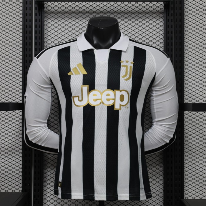 Player Version JUV Home Jersey 2026-2027 Long Sleeves Football Kit Soccer Shirt