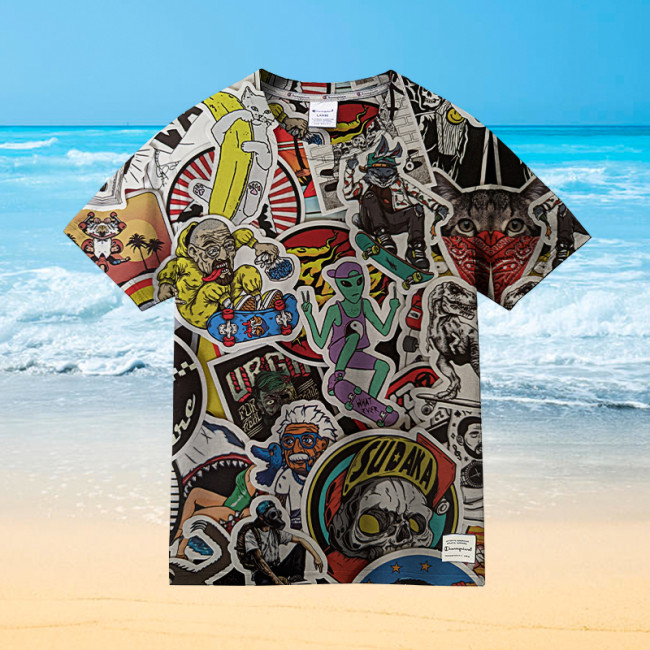 Skateboard Collage | Hawaiian Shirt
