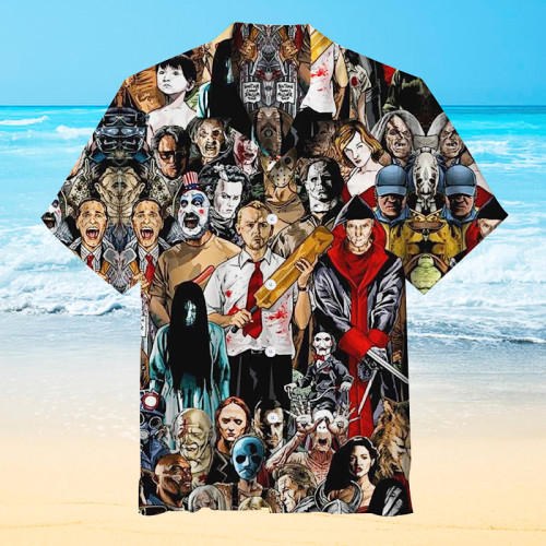 Horror Character Collage | Hawaiian Shirt