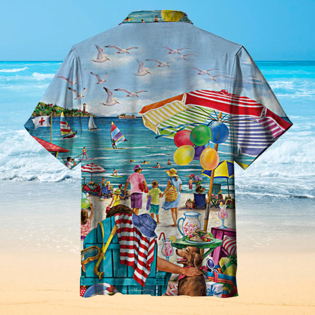 Beach refreshing Hawaiian shirt