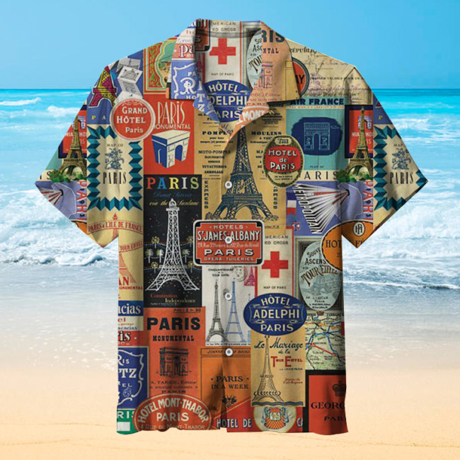 Paris collage | Hawaiian Shirt