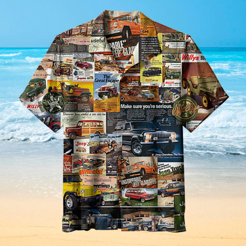 Retro Jeep Collage | Hawaiian Shirt