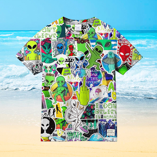 Alien collage | Hawaiian Shirt