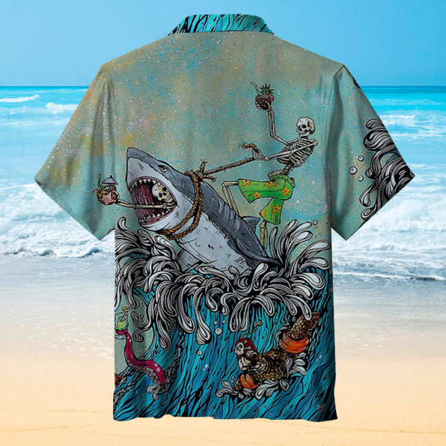 Skeleton Surfing | Hawaiian Shirt
