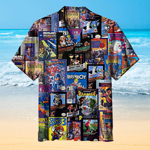 Retro Video Game CoGllage | Hawaiian Shirt