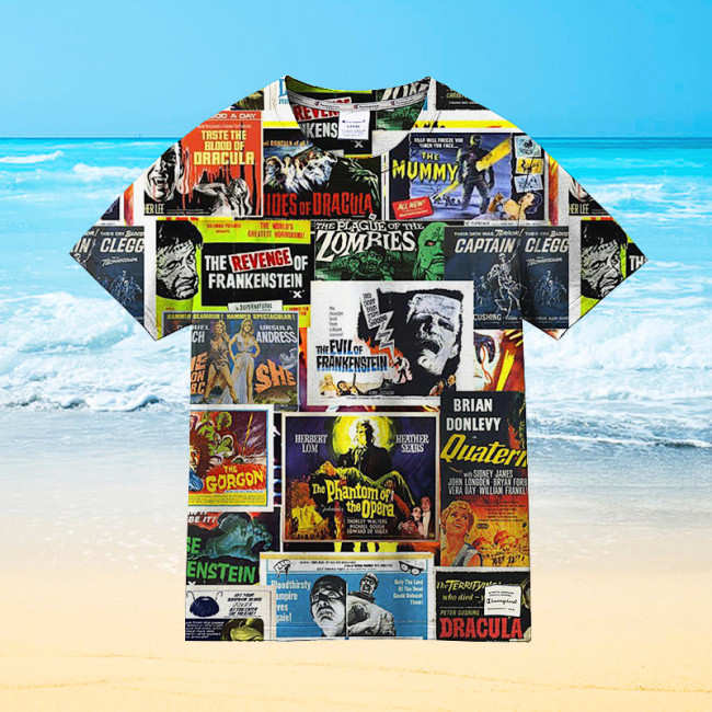 Horror Movie Collage | Hawaiian Shirt