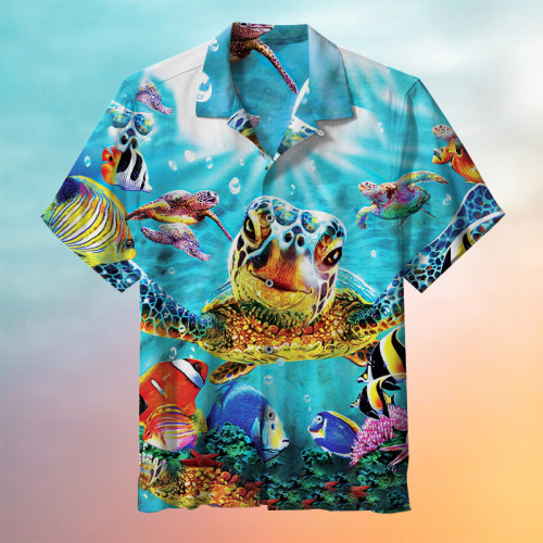 Underwater World Turtle Hawaiian Shirt