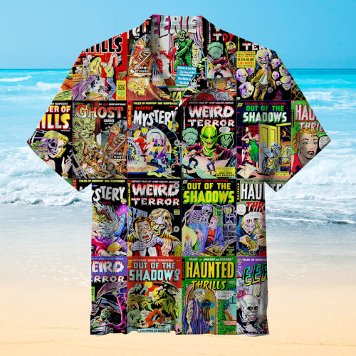 Vintage Horror Comic Book Covers | Hawaiian Shirt
