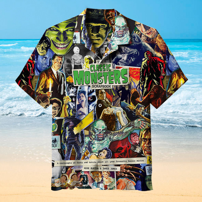 Classic Monsters Scrapbook | Hawaiian Shirt