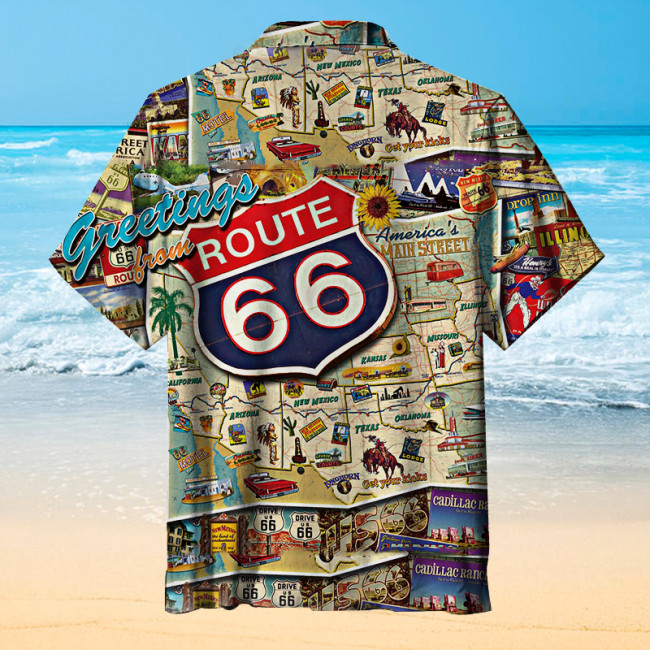 Route 66 Hawaiian shirt