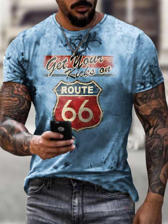 Motorcycle print T-shirt