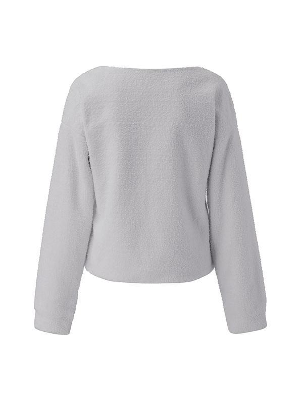 Casual Thermal Plush Sweater