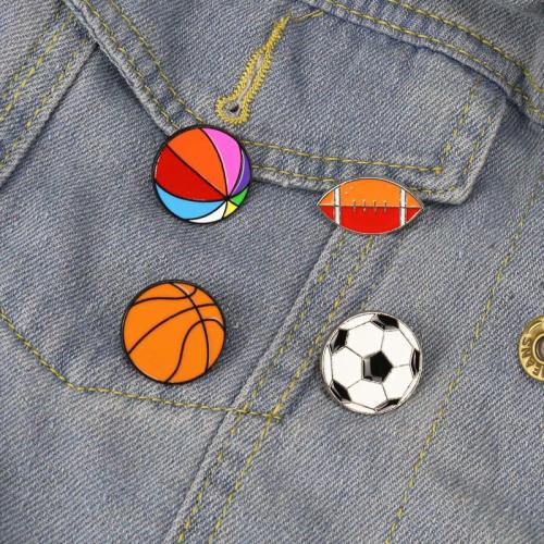 Cartoon football basketball brooch Football ball dress bow-button brooch