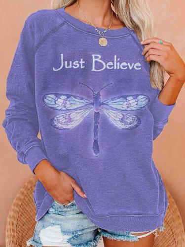 Women's Believe Dragonfly Sweatshirt