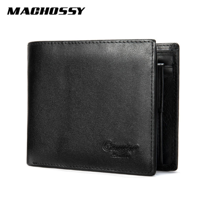 New Genuine Leather Wallet Men Leather Wallet Small Short Purse Card Holder Large Capacity Male Wallet Coin Pocket Wallets