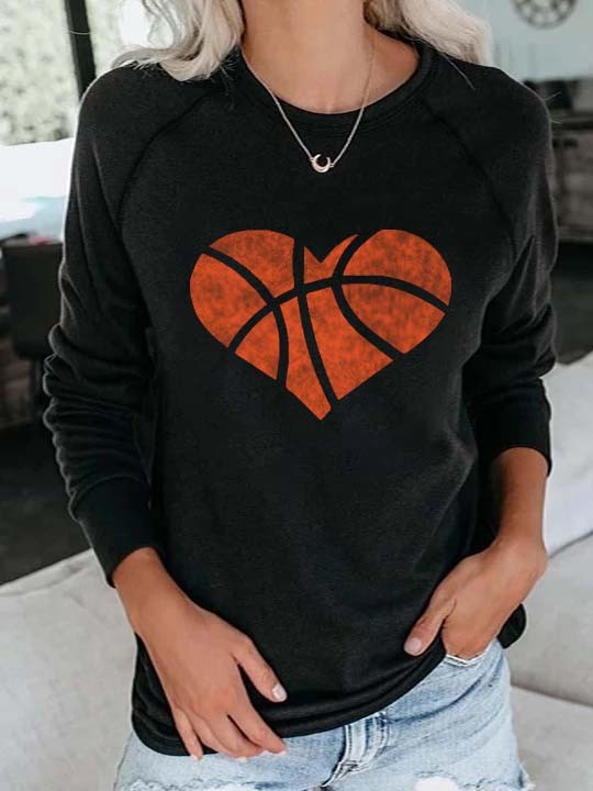 Basketball Heart New Design Casual Sweatshirt