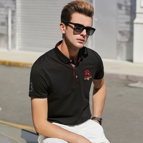 2021 Brand Polo Shirt Mens Summer Short Sleeve Plus Size Homme Clothing 100%Cotton Designer High Quality Embroidery Fashion Tops