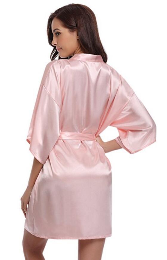 Silk Kimono Robe Bathrobe Women Silk Bridesmaid Robes Sexy Robes Satin Robe Ladies Dressing Gowns