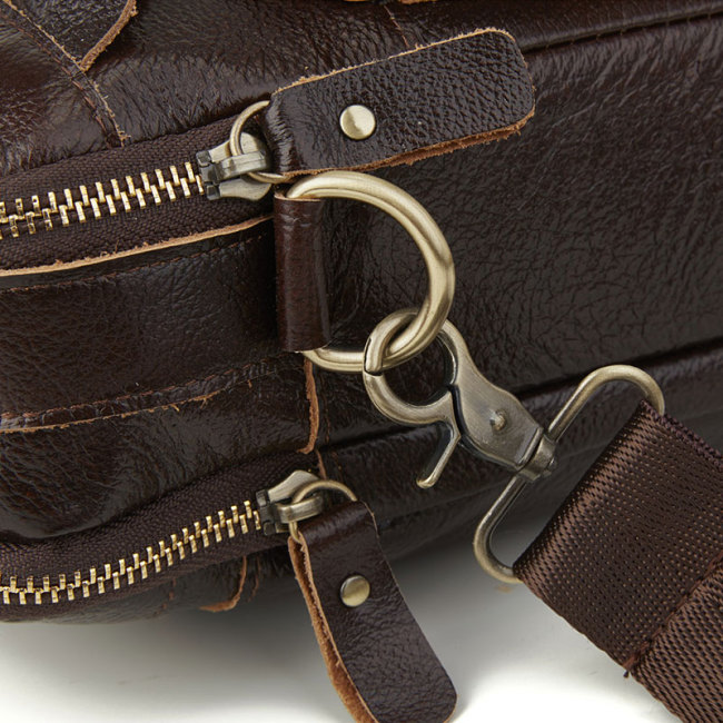 New Men's Briefcase Natural Cowskin 100% Genuine Leather bag Fashion Large Capacity Business Black Male Shoulder Bags Laptop Bag