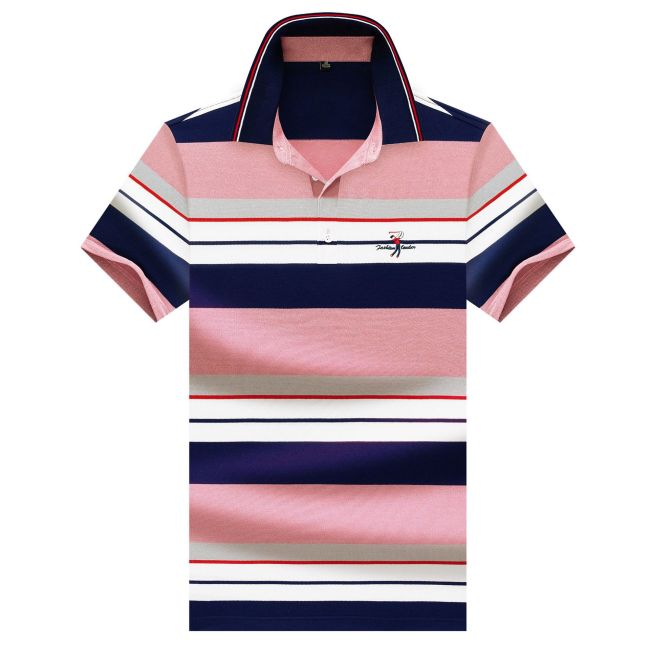 2021 Brand Polo Shirt Men Summer Short Sleeve Plus Size Homme Clothing Luxury Designer High Quality Classic Striped Fashion Tops