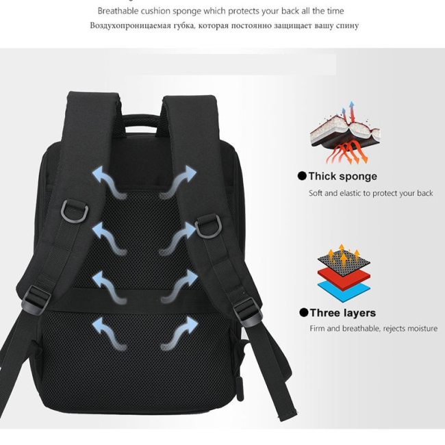 VORMOR 2021 New Anti-thief Fashion Men Backpack Women Business 15.6 inch Laptop Bag USB Charging Travel Bag