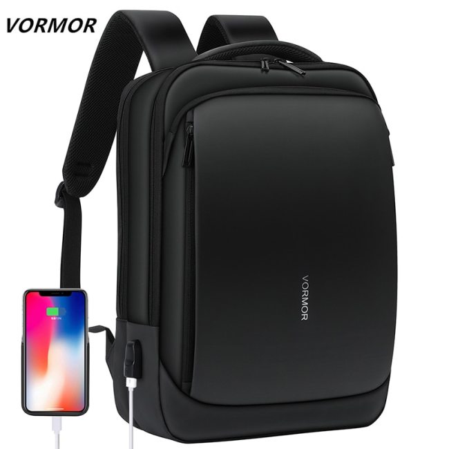 VORMOR Men Backpack 14 15.6 inch Laptop Bag USB Charging Waterproof Anti-theft Male Mochila Business Backpacks