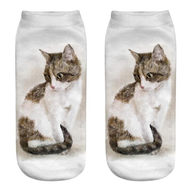 Women's new cute cat pattern printed socks