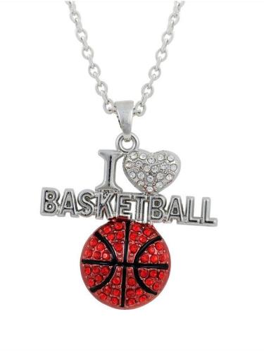 I Love Basketball Necklace