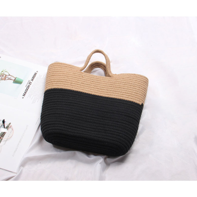 Fashion Rattan Women Handbags Large Capacity Tote Straw Bags Wicker Woven Summer Beach Bag Handmade Female Big Purses Bali 2021