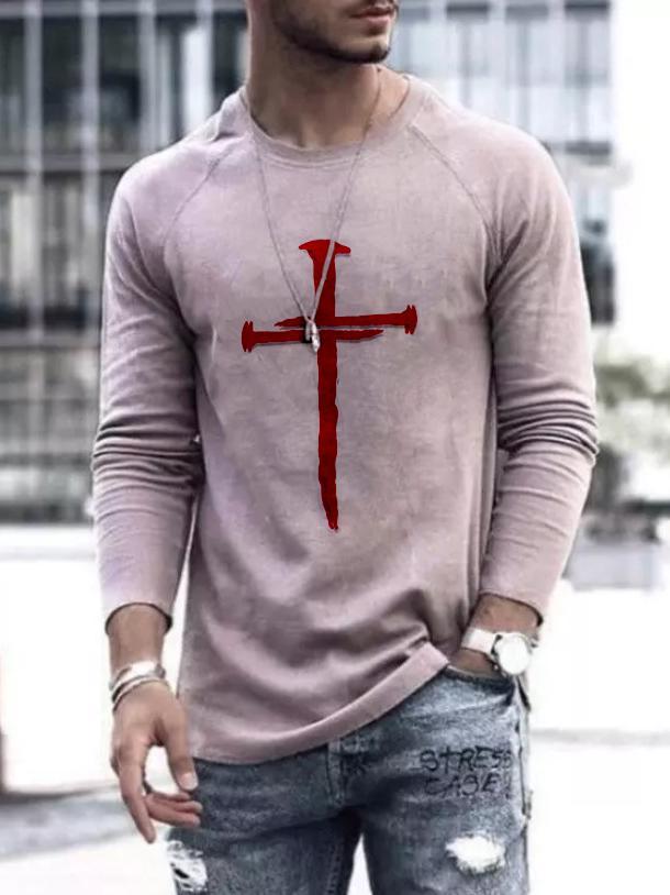 Men's Cross Print T-shirt