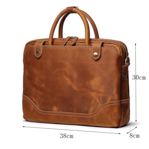 Vintage Leather Men's Bag Genuine Leather Messenger Bag Men Shoulder Bags Male Laptop Briefcase Bag Casual Men Handbag