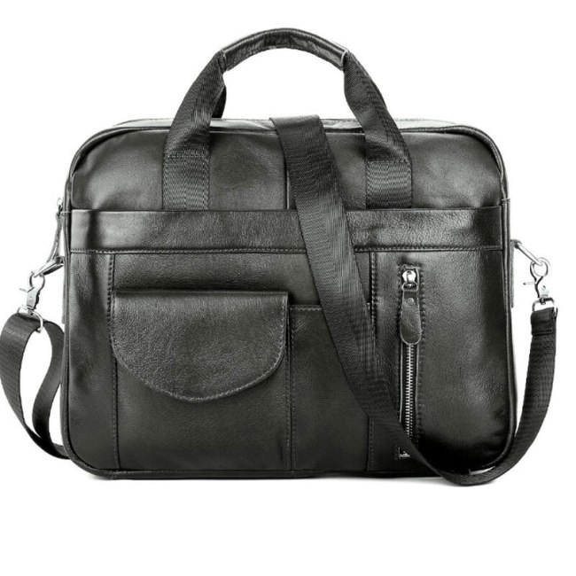 Men Leather Bags Leather Shoulder Bag for Male Soft Leather Laptop Briefcase Messenger/Crossbody Bag Casual Men Handbag