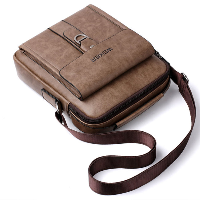 Vintage Men PU Leather Brand Shoulder Bag Men Messenger Bags Male Crossbody Handbag Tote Bags Business Casual Bags For Men