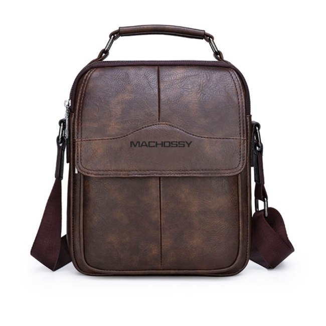 New Man's Crossbody Shoulder Bag Multi-function Men Handbags Large Capacity PU Leather Bag For Man Messenger Bags Tote Bag