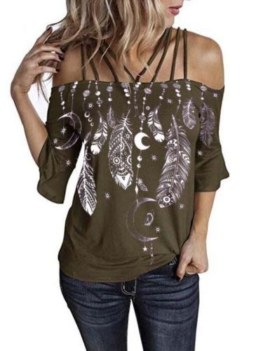 Women's Feather Chime Print T-shirt