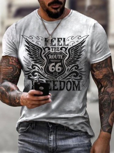 Mens Feel The Freedom Route 66 T-shirt