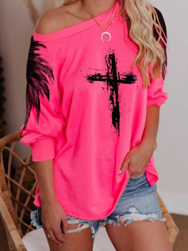 Women's Cross Wings Print Sweatshirt
