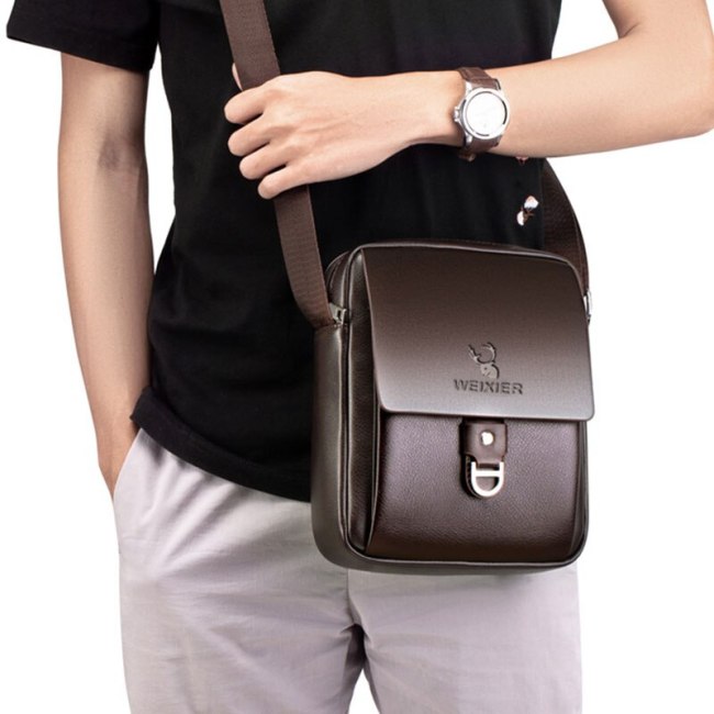 New Men Crossbody Bag Shoulder Bags Functional Men Handbags Large Capacity PU Leather Bag For Male Messenger Bags Tote Bag
