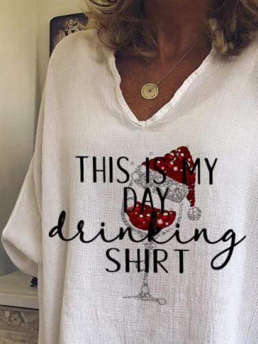 Women's This Is My Day Drinking Shirt Casual Top
