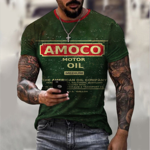 Amoco Motor Oils Oil Printing Casual T-shirt