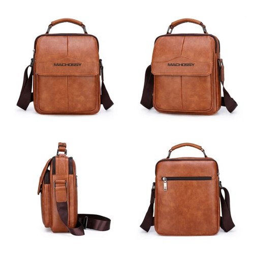 New Man's Crossbody Shoulder Bag Multi-function Men Handbags Large Capacity PU Leather Bag For Man Messenger Bags Tote Bag