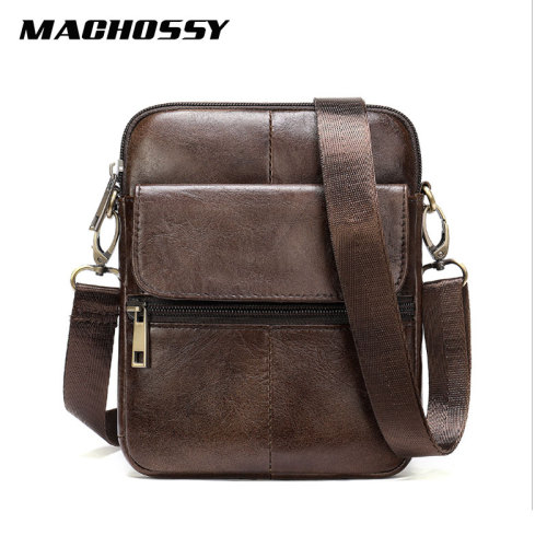 Casual Men Shoulder Bag Vintage Crossbody Bag High Quality Male Bag Genuine Leather Handbag Capacity Men Messenger Bags Tote Bag