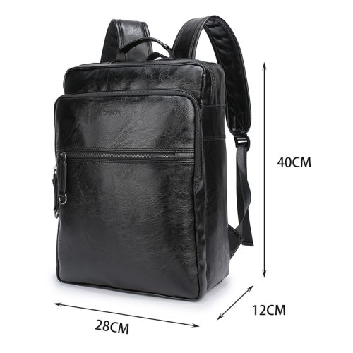 2021 VORMOR Brand waterproof 15.6 inch laptop backpack men PU leather backpacks for teenager Men Casual Daypacks mochila male