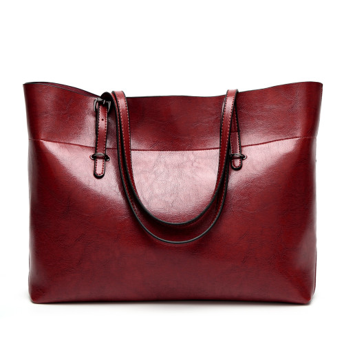 Women Large Size Casual Leather Tote hand bag