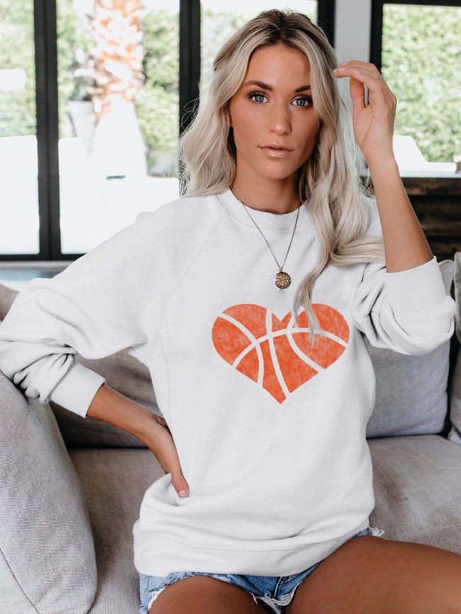 Basketball Heart New Design Casual Sweatshirt